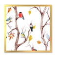 thumbnail image 1 of Designart 'Little Birds and Fall Trees' Traditional Framed Art Print, 1 of 4
