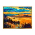 thumbnail image 1 of Designart 'Little Boat At The Horizon Of A Lake During Evening Glow' Nautical & Coastal Framed Canvas Wall Art Print, 1 of 5
