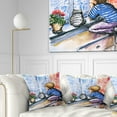thumbnail image 1 of Designart Little Boy and Cat Watching City - Modern Portrait Throw Pillow - 18x18, 1 of 5