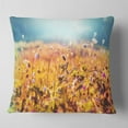 thumbnail image 1 of Designart Little Mountain Flowers on Sunny Day - Flower Throw Pillow - 16x16, 1 of 4