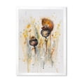 thumbnail image 1 of Designart 'Little Mouse Sitting On Poppies' Traditional Framed Art Print, 1 of 4
