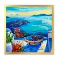 thumbnail image 1 of Designart 'Little Red Flowers With Sea View' Nautical & Coastal Framed Art Print, 1 of 4