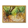 thumbnail image 1 of Designart 'Little Road in Deep Forest ' Traditional Framed Art Print, 1 of 4