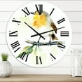 thumbnail image 1 of Designart 'Little Robin Bird On A Branch' Traditional Wall Clock, 1 of 1
