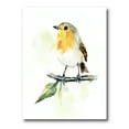 thumbnail image 1 of Designart ' Little Robin Bird Sitting On A Branch ' Traditional Canvas Wall Art Print, 1 of 4