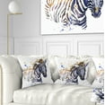 thumbnail image 1 of Designart Little Zebra Illustration Art - Animal Throw Pillow - 18x18, 1 of 5