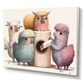 thumbnail image 1 of Designart Llama'S Building A Tower Of Toilet Paper Canvas Wall Art, 1 of 5
