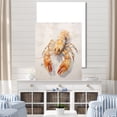 thumbnail image 1 of Designart "Lobster'S Grazing Moment I" Lobster Wall Art Living Room, 1 of 7