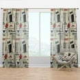 thumbnail image 1 of Designart 'London Good Morning Retro' Modern & Contemporary Curtain Panel, 1 of 4