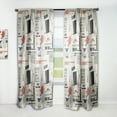 thumbnail image 1 of Designart 'London Good Morning Retro' Modern & Contemporary Curtain Panel, 1 of 5