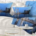 thumbnail image 1 of Designart London Tower Bridge in Blue - Cityscape Photo Throw Pillow - 12x20, 1 of 5
