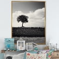 thumbnail image 1 of Designart "Lone Tree On Secluded Road Image I" Castles Floater Framed Canvas Art Print, 1 of 5