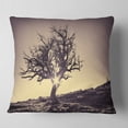 thumbnail image 1 of Designart Lonely Grey Tree in Mountain - Landscape Printed Throw Pillow - 16x16, 1 of 4