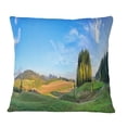 thumbnail image 1 of Designart Long Panorama with Little Forest - Landscape Printed Throw Pillow - 16x16, 1 of 1