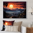 thumbnail image 1 of Designart "Los Angeles in Orange and Grey" Landscapes Floater Framed Canvas Art Print, 1 of 7