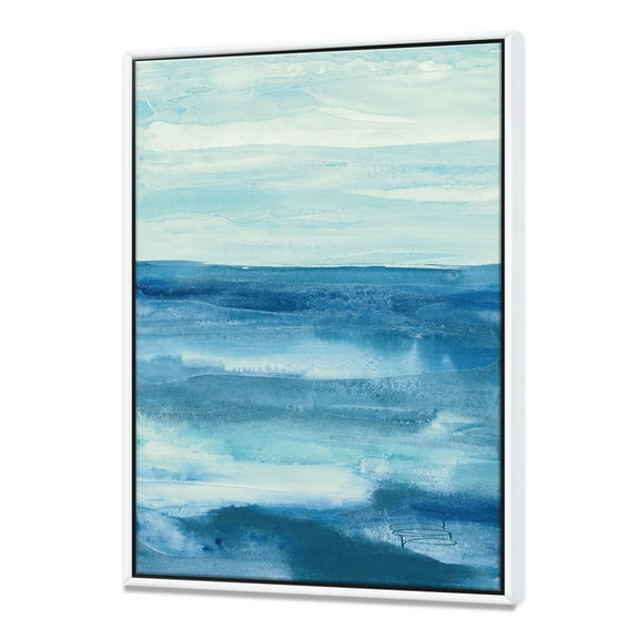 Designart ' Lost in Blue Panel ' Nautical & Coastal Framed Canvas
