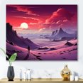 Designart "Lost in Purple and Pink Desert Depths II" Astronomy & Space