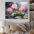 thumbnail image 1 of Designart "Lotus Pond China Art painting I" Chinese Canvas Wall Art, 1 of 1