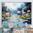 thumbnail image 1 of Designart "Lotus Pond China Art painting III" China Art Floater Framed Canvas Print, 1 of 7