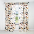 thumbnail image 1 of Designart "Love In The Wild Coral And Beige Flower I" Floral Room Darkening Curtain Panel, 1 of 6