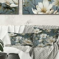 thumbnail image 1 of Designart "Lovely Grey And White Orchid Blossoms I" Floral Printed Throw Pillow, 1 of 5