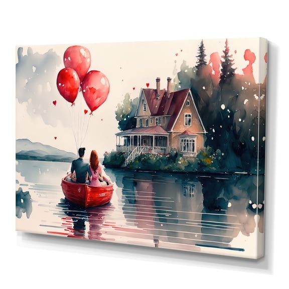 Designart Loving Couple Spending Time Outdoors II Canvas Wall Art
