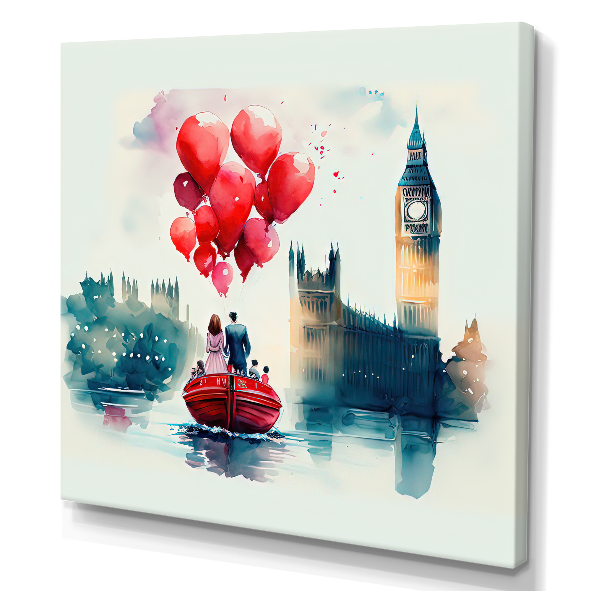 Designart Loving Couple Spending Time Outdoors IV Canvas Wall Art