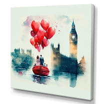 Designart Loving Couple Spending Time Outdoors IV Canvas Wall Art