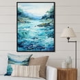 thumbnail image 1 of Designart "Lullaby By Mountain Lakes In Minimalism I" Minimalism Floater Framed Canvas Wall Art, 1 of 5