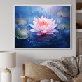 thumbnail image 1 of Designart "Luminescent Lotus Dream I" Lotus Floater Framed Wall Art Prints, 1 of 5