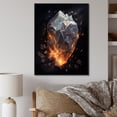 thumbnail image 1 of Designart "Luminous Meteorite Meteors II" Asteroids Floater Framed Canvas Wall Art, 1 of 7