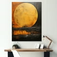 thumbnail image 1 of Designart "Luna In Space With Lemon Tones" Our Solar System Wall Art Living Room, 1 of 7
