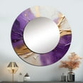 thumbnail image 1 of Designart "Lunar Elegance: Gold & Purple" Abstract Spirals Rund Mirror For Wall Decor - Large Beige Round Print Mirror - Round Modern Mirror - Wall Mounted Round Large Mirror - 29" x 29", 1 of 6