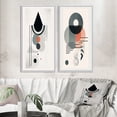 thumbnail image 1 of Designart "Lunar Purity Geometric Minimalism IV" Transitional Framed Wall Art Set Of 2 - Abstract Pink Gallery Wall Frame Set For Home Decor, 1 of 6