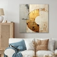 thumbnail image 1 of Designart "Lunar Spiral In Gold And Beige" Abstract Painting Wall Decor, 1 of 7