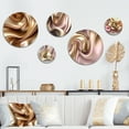 thumbnail image 1 of Designart "Luscious Liquid Gold In Subdued Pink And Taupe I" Abstract Liquid Ink Metal Wall Art Set of 5 Piece, 1 of 5