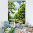 thumbnail image 1 of Designart "Lush Green Oak Allure I" Tree Oak Floater Framed Wall Decor, 1 of 5