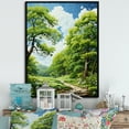 thumbnail image 1 of Designart "Lush Green Oak Allure I" Tree Oak Floater Framed Wall Decor, 1 of 5