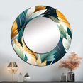 thumbnail image 1 of Designart "Lush Rainforest Rhythms" Floral Round Mirror Wall Decor Tropical - Large Green Round Bathroom Mirror - Round Mirror - 23" x 23", 1 of 6
