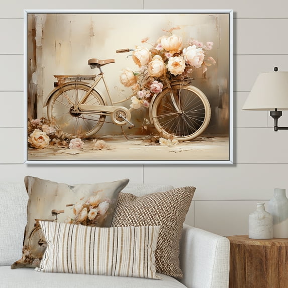 Designart "Lustrous Gem Cycling" Bicycle Floater Framed Canvas Prints