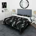 thumbnail image 1 of Designart "Luxurious Black And Gold Allure IV" Glam Bedding Covert Set - Glam Bed Set With 1 Sham, 1 of 5