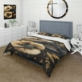 thumbnail image 1 of Designart "Luxurious Black and Gold Hibiscus II" Floral & Botanical Bedding Covert Set - Hibiscus Black Floral Bed Set With 2 Shams, 1 of 1
