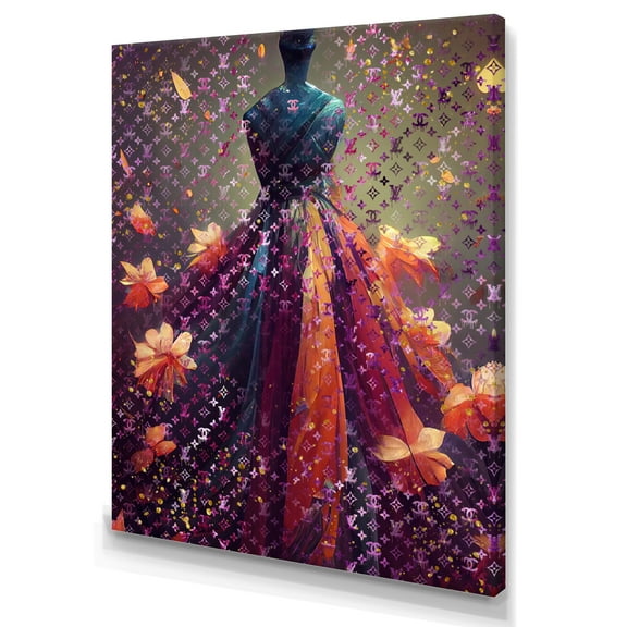 Designart Luxurious Fantasy Dress I Canvas Wall Art