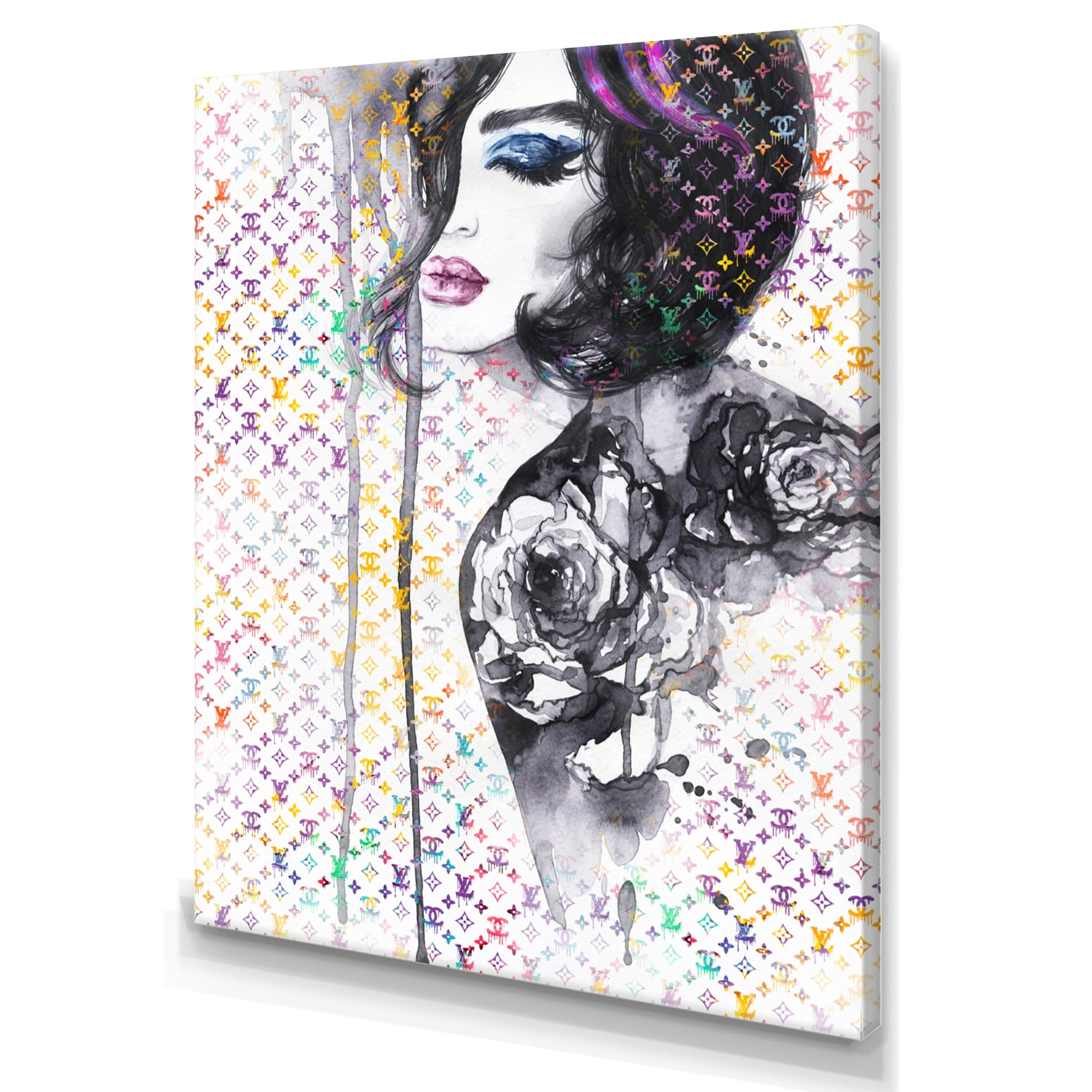 Designart Luxurious Femela Sketch III Canvas Wall Art