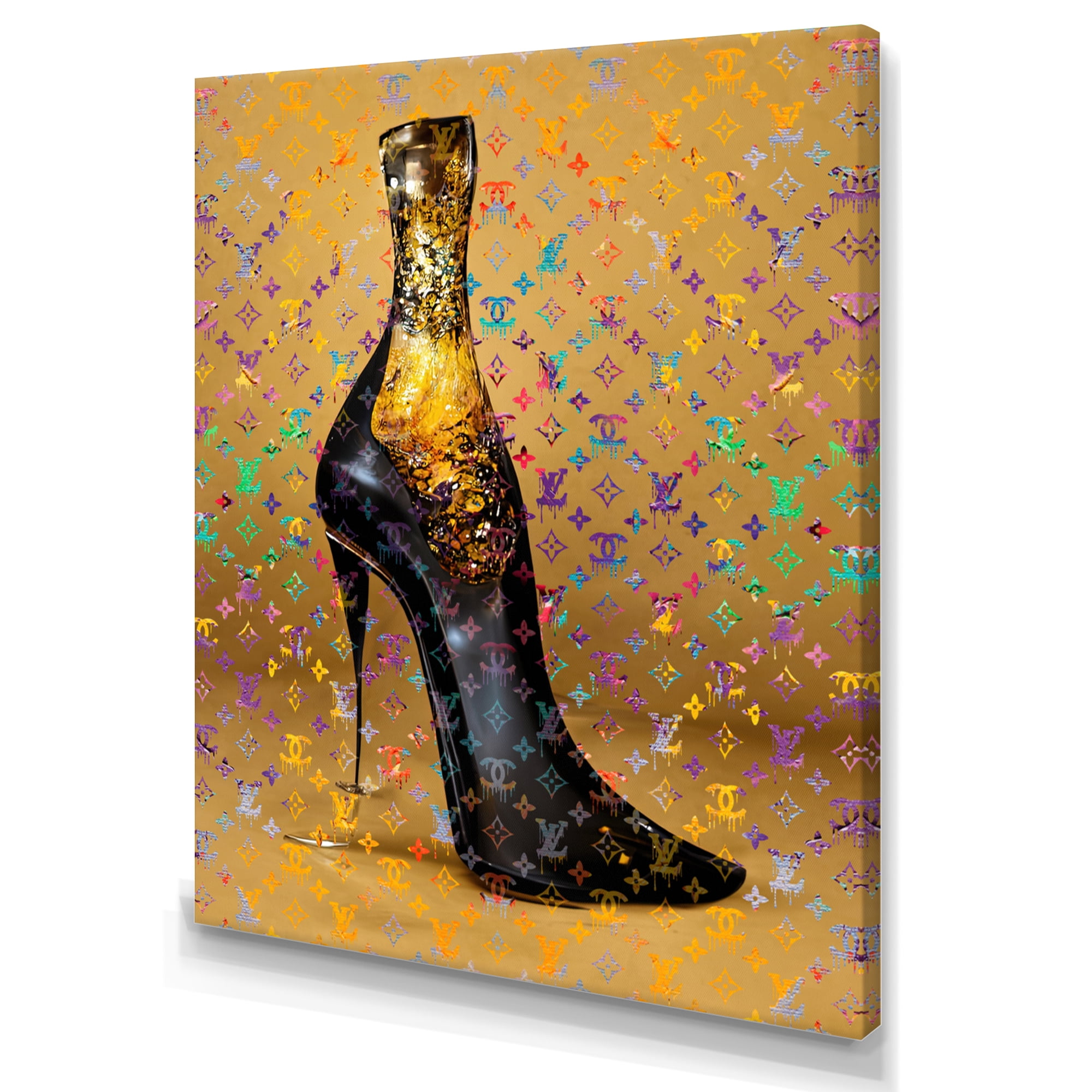 Designart Luxury Brand Pumps And Bottle II Canvas Wall Art