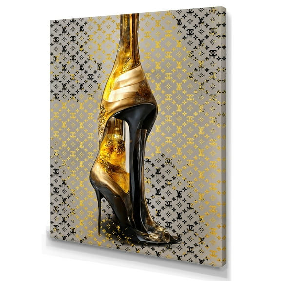 Designart Luxury Brand Pumps And Bottle III Canvas Wall Art