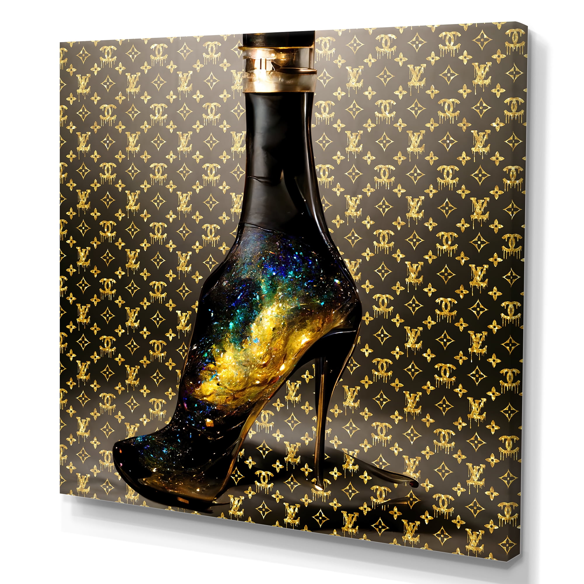 Designart Luxury Brand Pumps And Bottle IV Canvas Wall Art