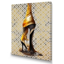 Designart Luxury Brand Pumps And Bottle V Canvas Wall Art
