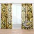 thumbnail image 1 of Designart 'Luxury Golden Pattern I' Mid-Century Modern Curtain Panel, 1 of 4
