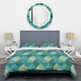 thumbnail image 1 of Designart 'Luxury Retro Drops I' Mid-Century Modern Duvet Cover Set, 1 of 4